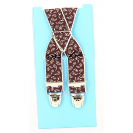 Fancy Caloire Burgundy Suspenders - Traclet