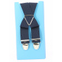 Navy Fancy Vivans Suspenders - Traclet