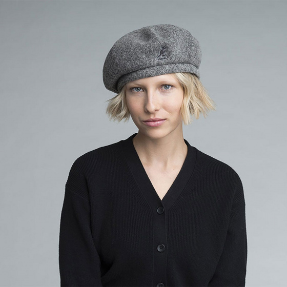 Grey Wool Jax Beret - Kangol