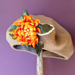 Mushroom Beret: Unique French Creation by Traclet workshops