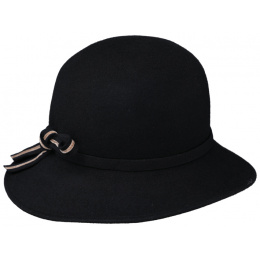 Chapeau Cloche Milan Feutre Noir - Traclet
