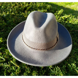 Orange braided cord Fedora hat / French Creation by TRACLET Workshops