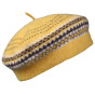 Women's Beret Malibu Yellow Wool - Traclet