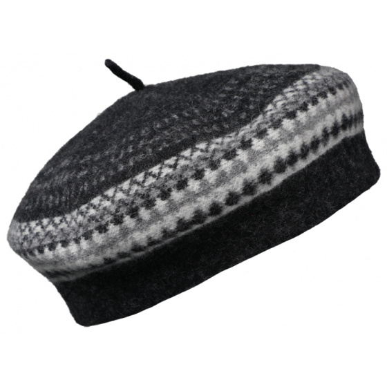 Grey knit beret