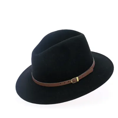Chapeau Traveller En Laine Noir