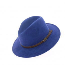 Blue wool traveller hat