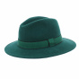 Green wool fedora with green band