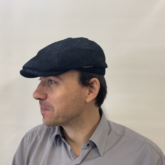 casquette brooklin cuir noir