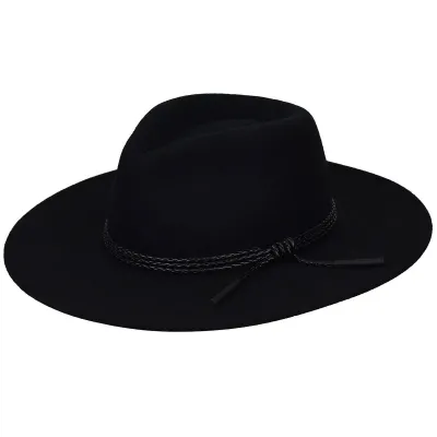 Chapeau Traveller Piston Feutre Noir - Bailey Reference : 4528 | Chapellerie Traclet