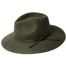 Traveller Piston Hat Olive Felt - Bailey Reference: 11243 | Traclet Hatmakers