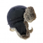 Waterproof ushanka with rabbit fur