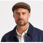 Hooligan Cap Brown Khaki Herringbone - Brixton