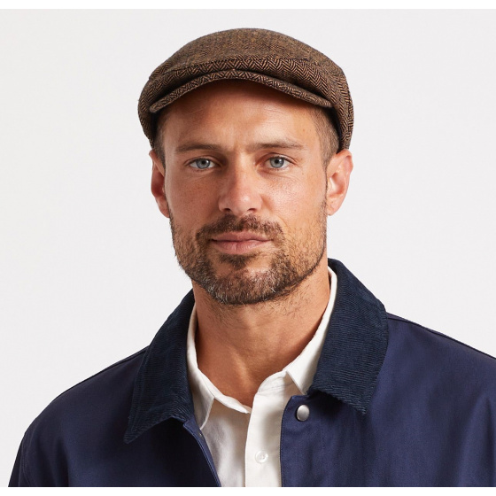 Casquette Hooligan Brown Kaki Herringbone - Brixton