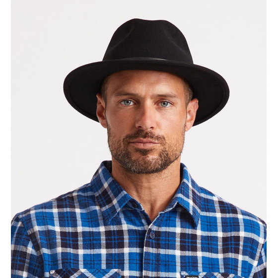 Chapeau Fedora Messer Feutre Laine Noir - Brixton