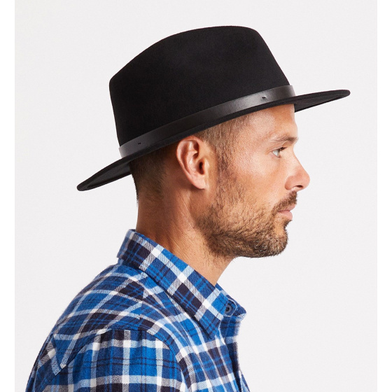 Chapeau Fedora Messer Feutre Laine Noir - Brixton