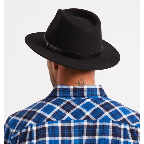 Chapeau Fedora Messer Feutre Laine Noir - Brixton