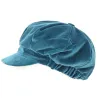 Anna Velvet Newsboy Cap Petrol Blue - Traclet Reference: 11191 | Traclet Hatmakers