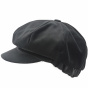 Anna Black Velvet Newsboy Cap - Traclet