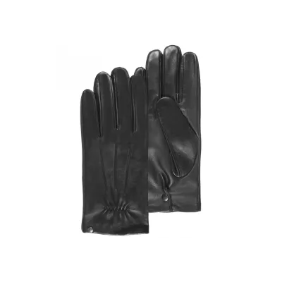 Men's black leather gloves -Isotoner Reference: 11273 | Chapellerie Traclet