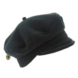 Black fleece beret cap - Traclet