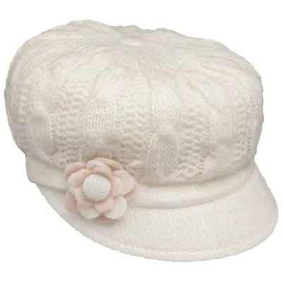Casquette Gavroche Angèle Tricot Blanche - Traclet Reference : 11285 | Chapellerie Traclet