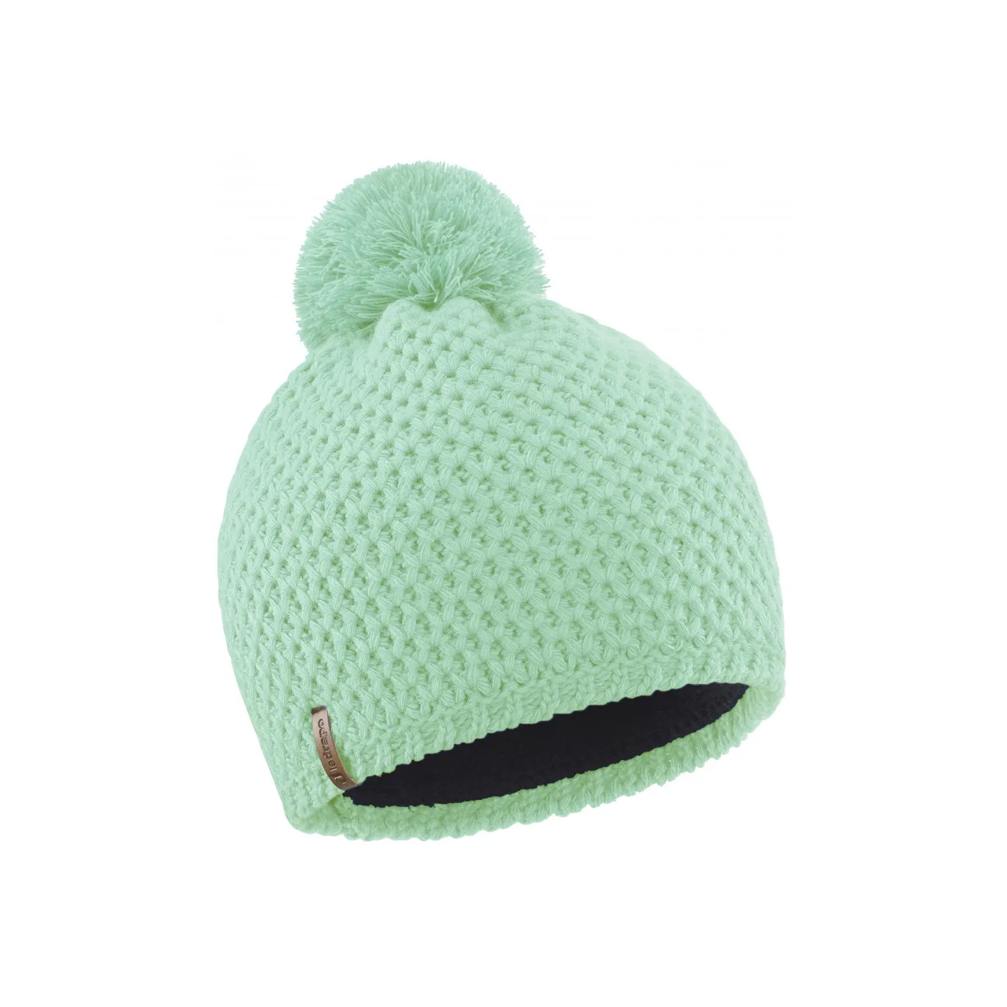 Women's Plain Aqua Green Pom Pom Beanie - LeDrapo - Made in France Reference: 2830 | Chapellerie Traclet