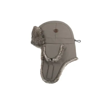 Wilbar waterproof ushanka hat with faux fur in olive khaki Reference: 11289 | Traclet Hat Shop