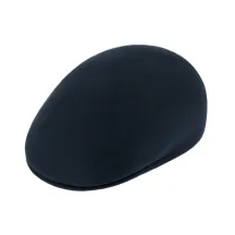 Navy Wool Ascot Domed Cap - Traclet Reference: 3890 | Traclet Hat Shop