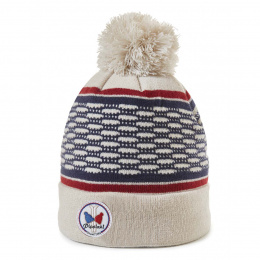 Holda Ecru Pom-Pom Beanie - Pipolaki
