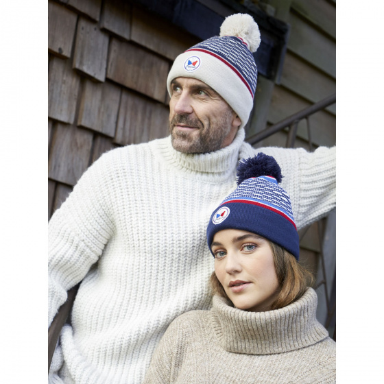 Bonnet  à Pompon Holda Ecru - Pipolaki Bonnet  à Pompon Holda Ecru - Pipolaki