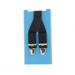Suspenders With Small White & Black Dots