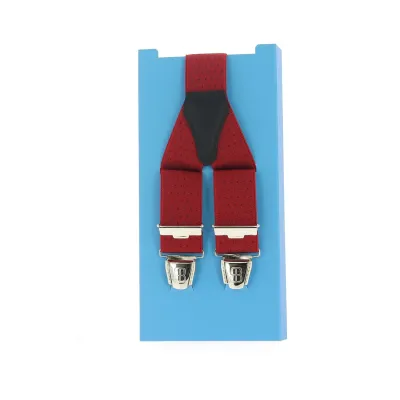 Bretelle rouge avec petits point noir Reference : 11388 | Chapellerie Traclet