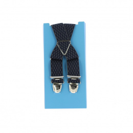 bretelle fantaisie bleu marine - gris
