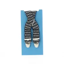 Bretelle fantaisie noir et blanche Reference : 11394 | Chapellerie Traclet