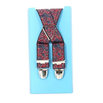 Fancy bandana style suspenders - Red Reference: 11405 | Traclet Hat Shop