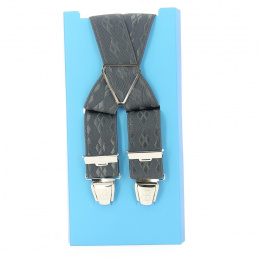 Fancy Suspenders - grey checkered
