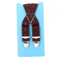 Fancy suspenders - burgundy checkered