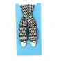 Fancy Suspenders - Beige - Brown checkered