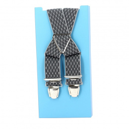Grey Fancy Suspenders Plus Size 160