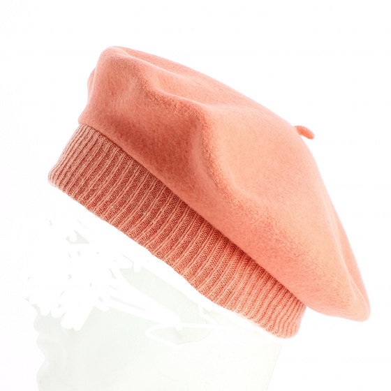 Parisienne Heritage Beret by Laulhère - Coral Parisienne Heritage Beret by Laulhère - Coral
