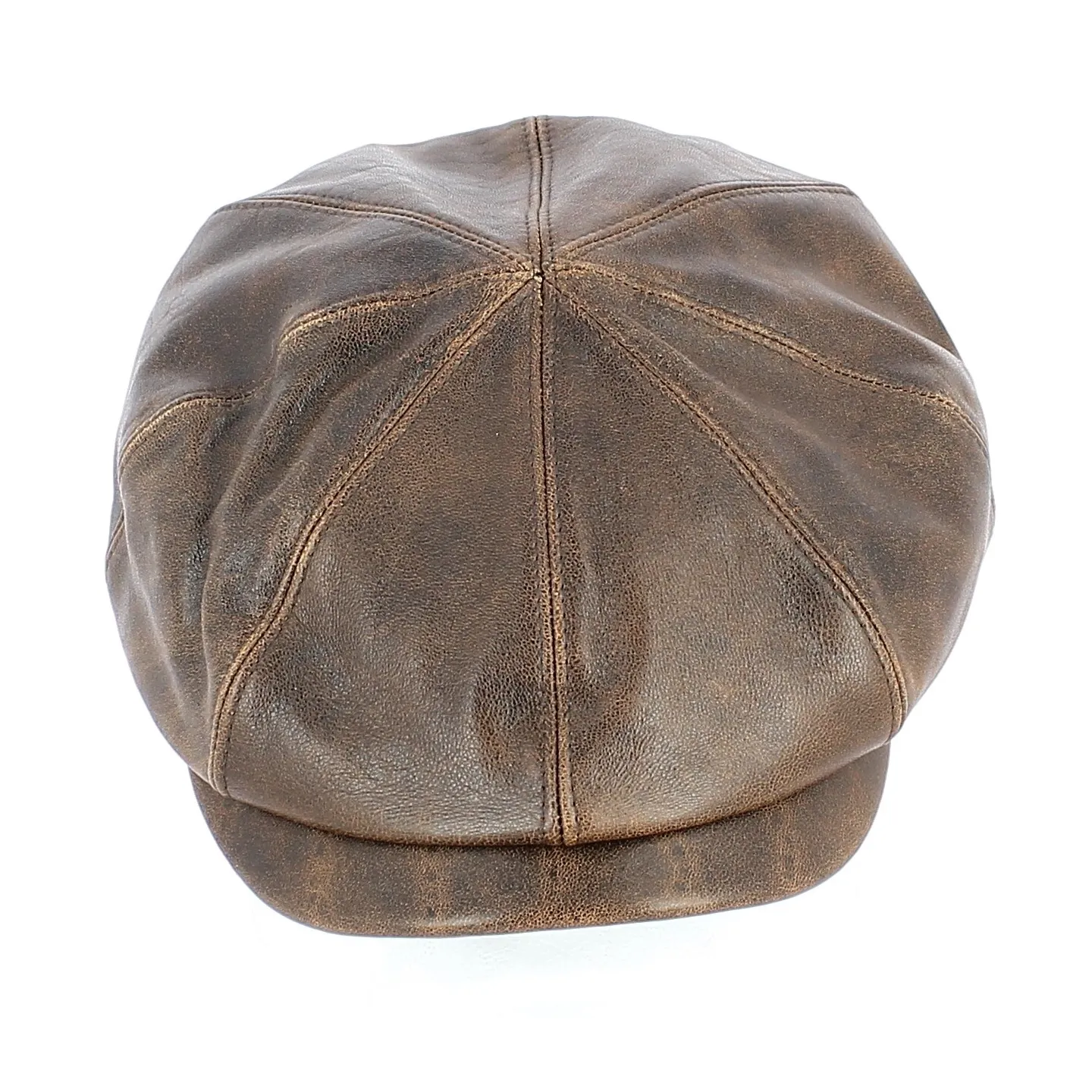 Casquette hatteras Houston cuir Vieilli - Crambes Reference : 11438 | Chapellerie Traclet