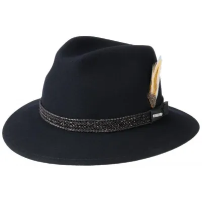 Chapeau Traveller Columbus Vitafelt Marine - Stetson Reference : 11445 | Chapellerie Traclet