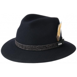 Navy Vitafelt Columbus Traveller Hat - Stetson