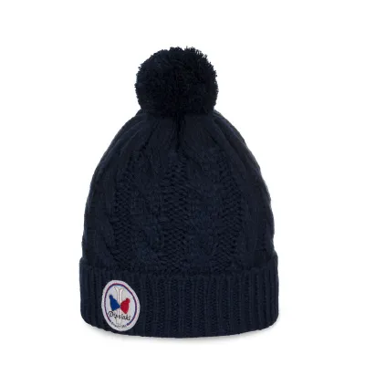 Bonnet Pompon Enfant Alpina Marine  - Pipolaki Reference : 5864 | Chapellerie Traclet