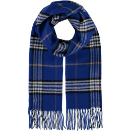 Royal Blue Plaid Glasgow Scarf - Traclet