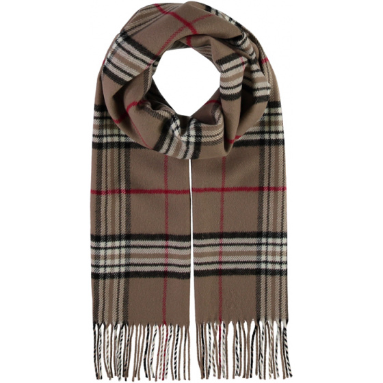 Glasgow Beige Plaid Scarf - Traclet