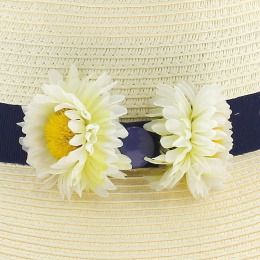 Pâquerette Wide-brimmed Hat: French Creation, model from TRACLET Millinery workshops