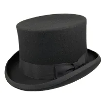 Black Wool Felt Top Hat - Guerra Reference: 11463 | Traclet Hat Shop