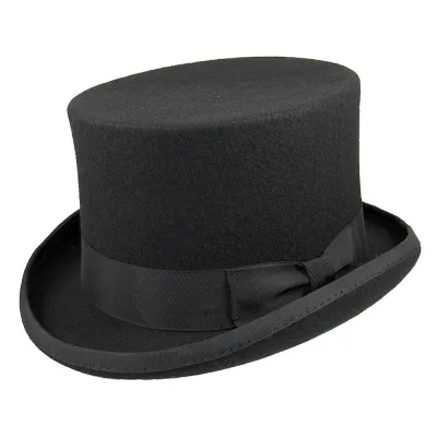 Chapeau Haut De Forme Feutre Laine Noir - Guerra Reference : 11463 | Chapellerie Traclet