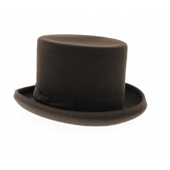 Brown Wool Felt Top Hat - Guerra